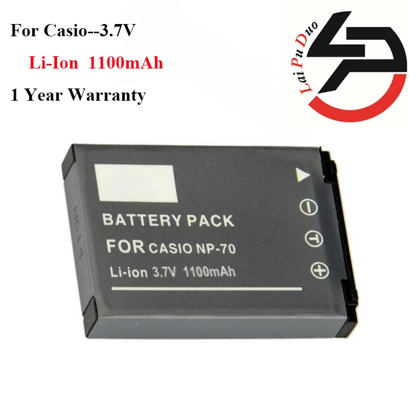 

High Quality 1100mAh Brand New Replacement Battery for Casio NP-70 Zoom EX-Z150 EX-Z250 EX-Z250BE EX-Z250GD EX-Z250PK EX-Z250RD