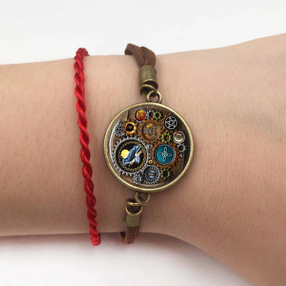 1 пара ожерелье в стиле стимпанк с изображением ведьмаков | Украшения и