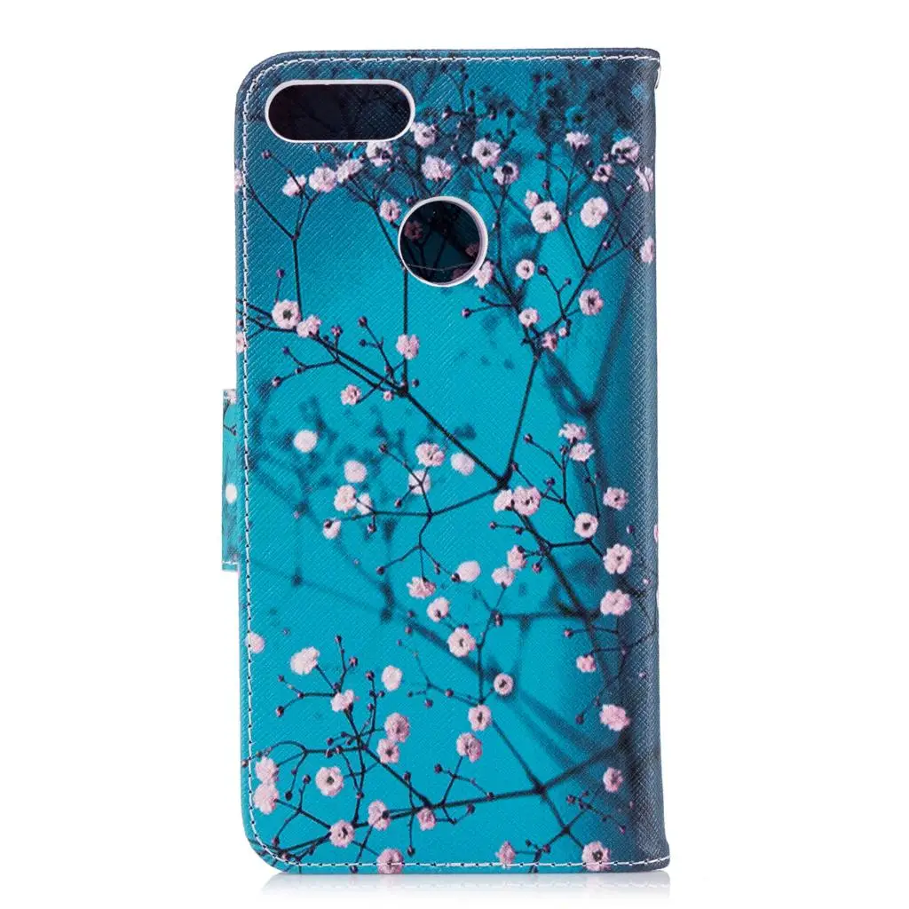 for Huawei Y9 (2018)/ Enjoy 8 Plus Case Lovely Cute Painted Flip Folio Leahter Cover Wallet Stand Holder Phone Protective Bag | Мобильные