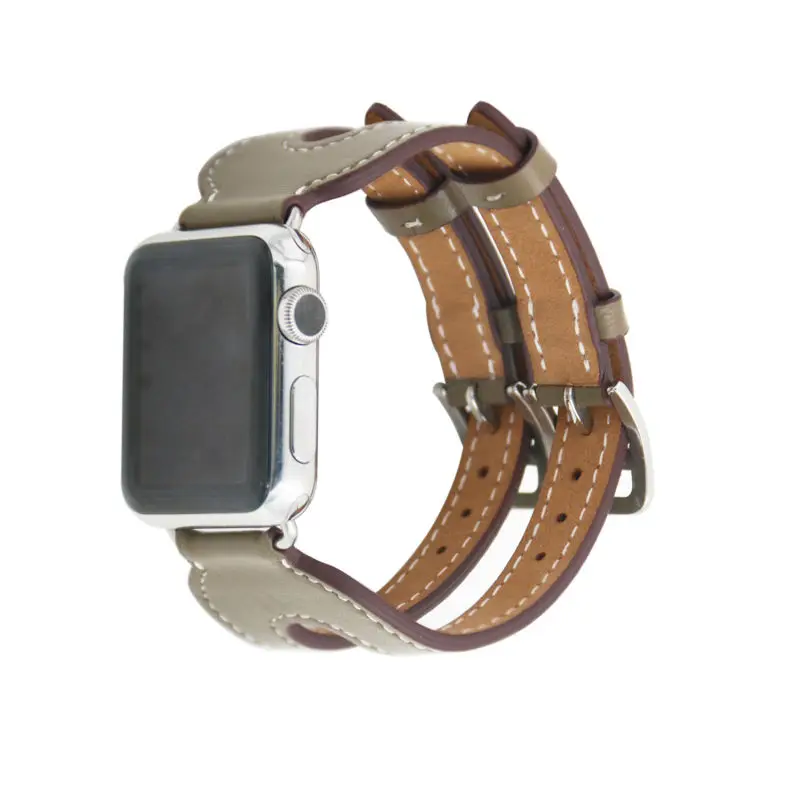Двойной кожаный ремешок для часов из натуральной кожи Apple Watch 42 мм 38 серия 3/2/1|strap for