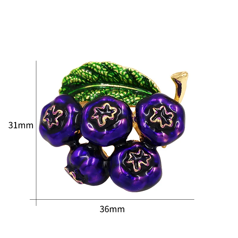 baiduqiandu Enameled Cranberry Brooch Pins for Women Blueberry Wedding Party Accessories | Украшения и аксессуары