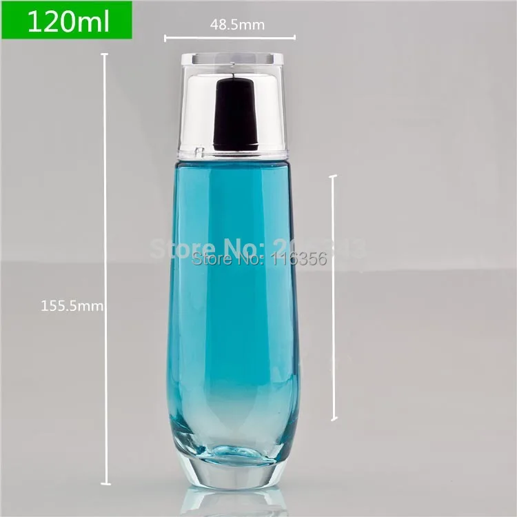 120 мл градиентная синяя стеклянная бутылка для тонера или лосьона упаковки