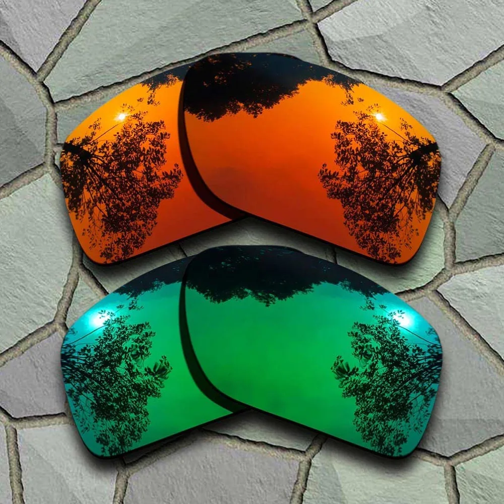 

Поляризованные Сменные линзы Oakley Big Taco, красные, оранжевые и нефритовые зеленые солнцезащитные очки