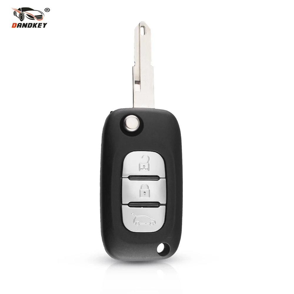 Dandkey 3 кнопки Раскладной Автомобильный ключ shellдля Renault Clio Vivaro Master Traffic Kangoo Megane laguna