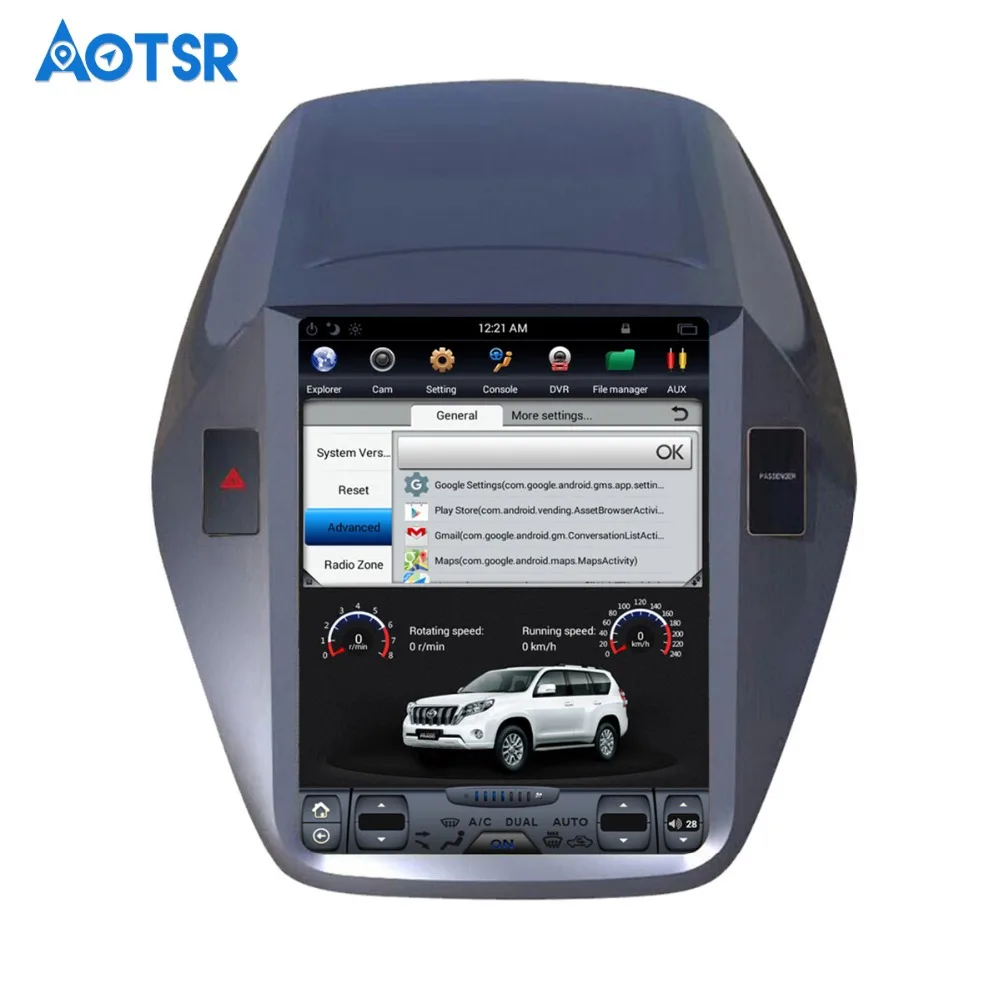 10 4 дюймовый автомобильный DVD-плеер в стиле Tesla на Android 2009 GPS-навигация для Hyundai IX35