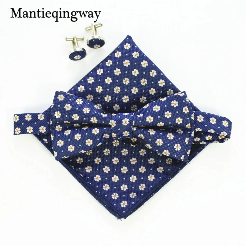 Mantieqingway Для мужчин галстук бабочка комплект для свадьбы человек плед узоров