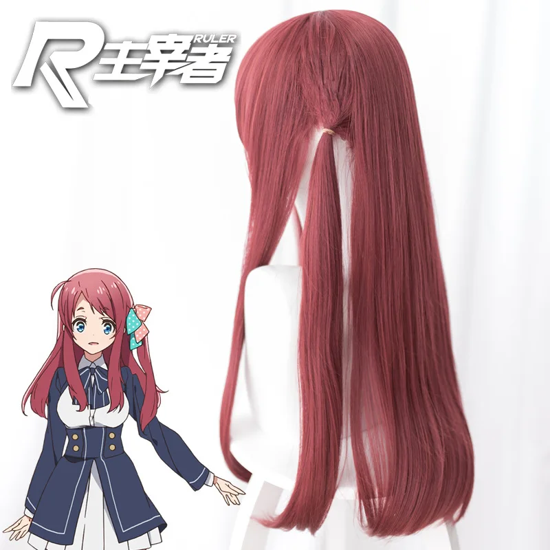 Аниме ZOMBIE LAND SAGA Sakura Minamoto парик косплей костюмы стиль волос аниме 60 см красный