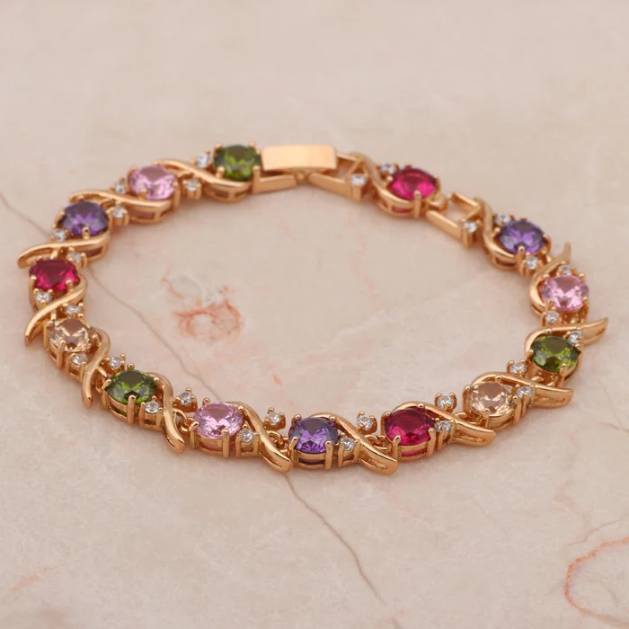 Браслет roilason с кристаллами ААА циркония лучший подарок на Рождество блестящий