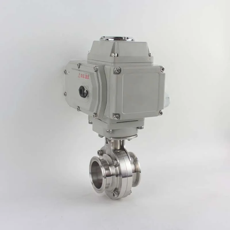 Из нержавеющей стали 304 Санитарно электрический клапан бабочка регулирования