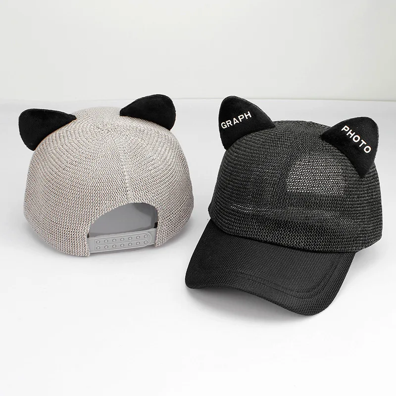 Кружева кошачьи уши Snapback Hat Для мужчин женщин фотография слова Бейсболки