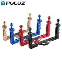 puluz handle aluminium alloy tray stabilizer rig for underwater camera housing case diving tray mount for gopro dslr smartphones