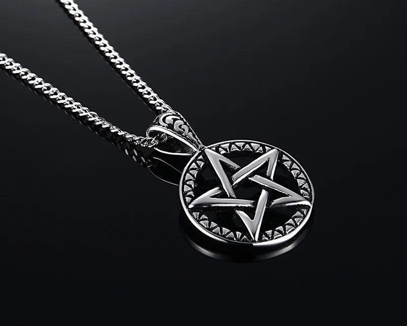 ZORCVENS, винтажные ювелирные изделия, пентаграмма, пентаграмма, языческий, Wiccan, ведьма, готический Оловянный кулон, ожерелье для мужчин и женщин