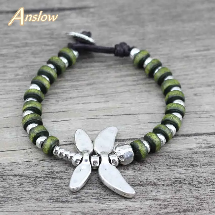 Anslow Горячие Pulseiras Boho ювелирные изделия рождественские подарки браслет из деревянных бусин для женщин девушки пары подарок LOW0439LB