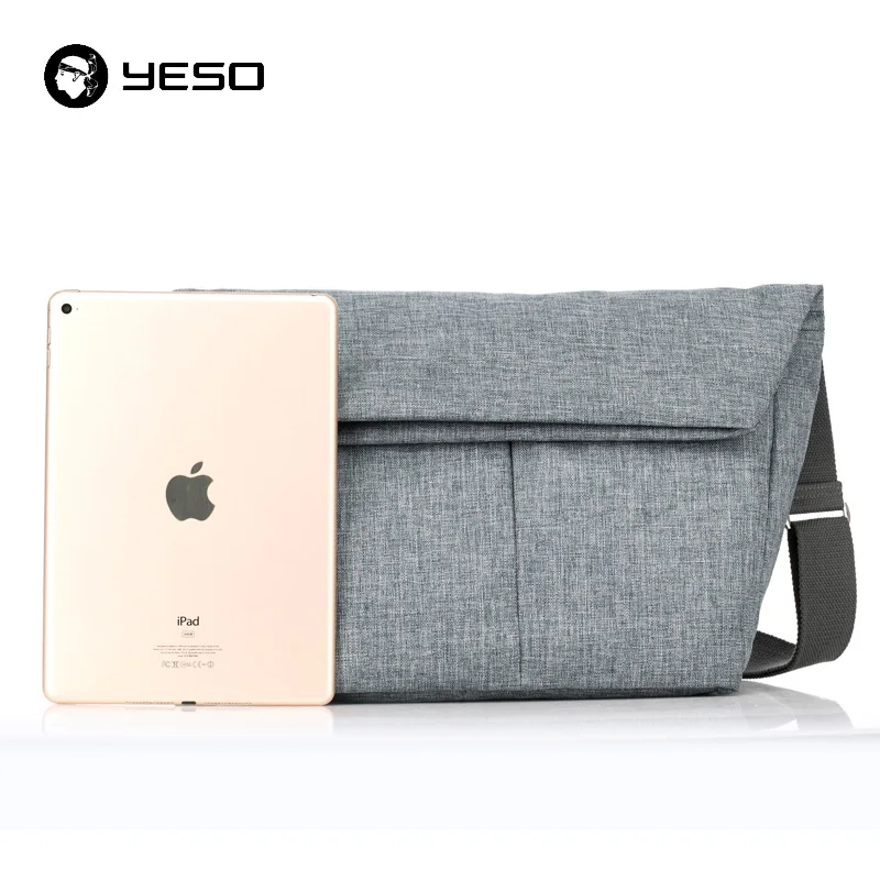 YESO новые плоская сумка мессенджер 11 12 дюймов Оксфорд непромокаемые деловые
