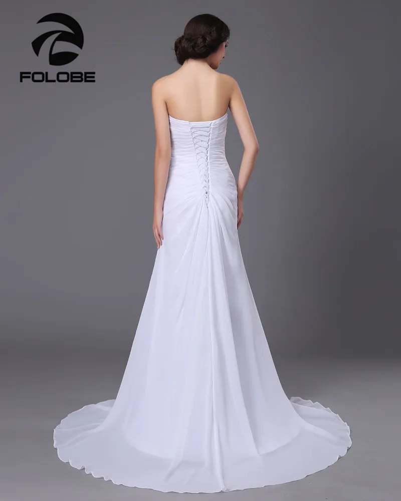 Vestido De Casamento индивидуальный заказ белый/слоновая кость шифон Аппликация