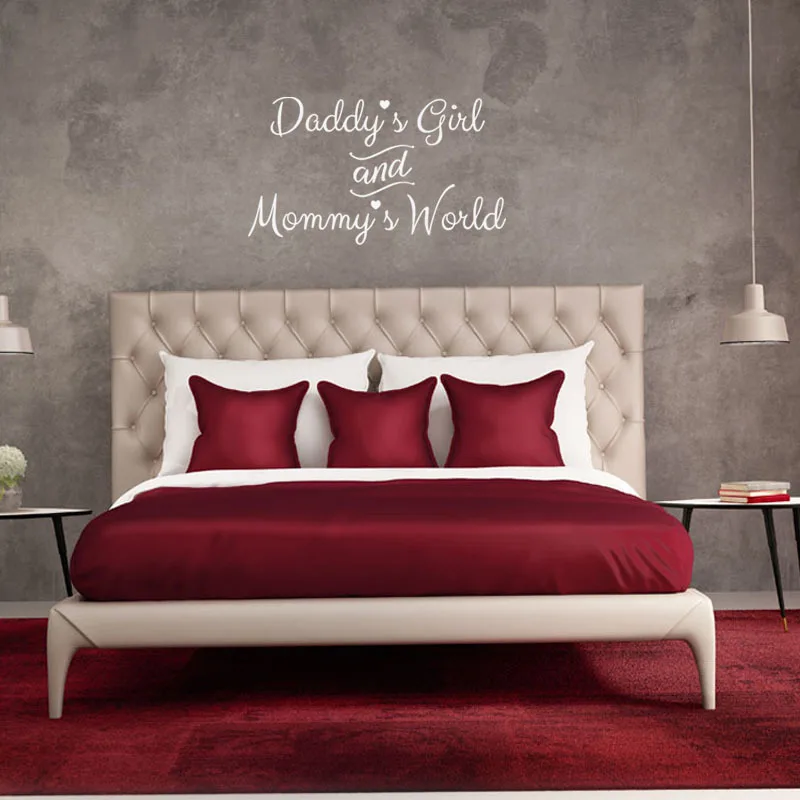 Daddys мальчик или девочка momys мир любовь Цитата Наклейка на стену стикер