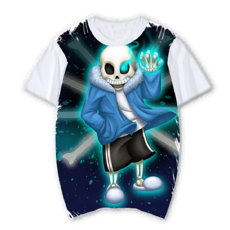 Повседневная хлопковая Футболка с рисунком аниме Undertale фриск ториэль Санс