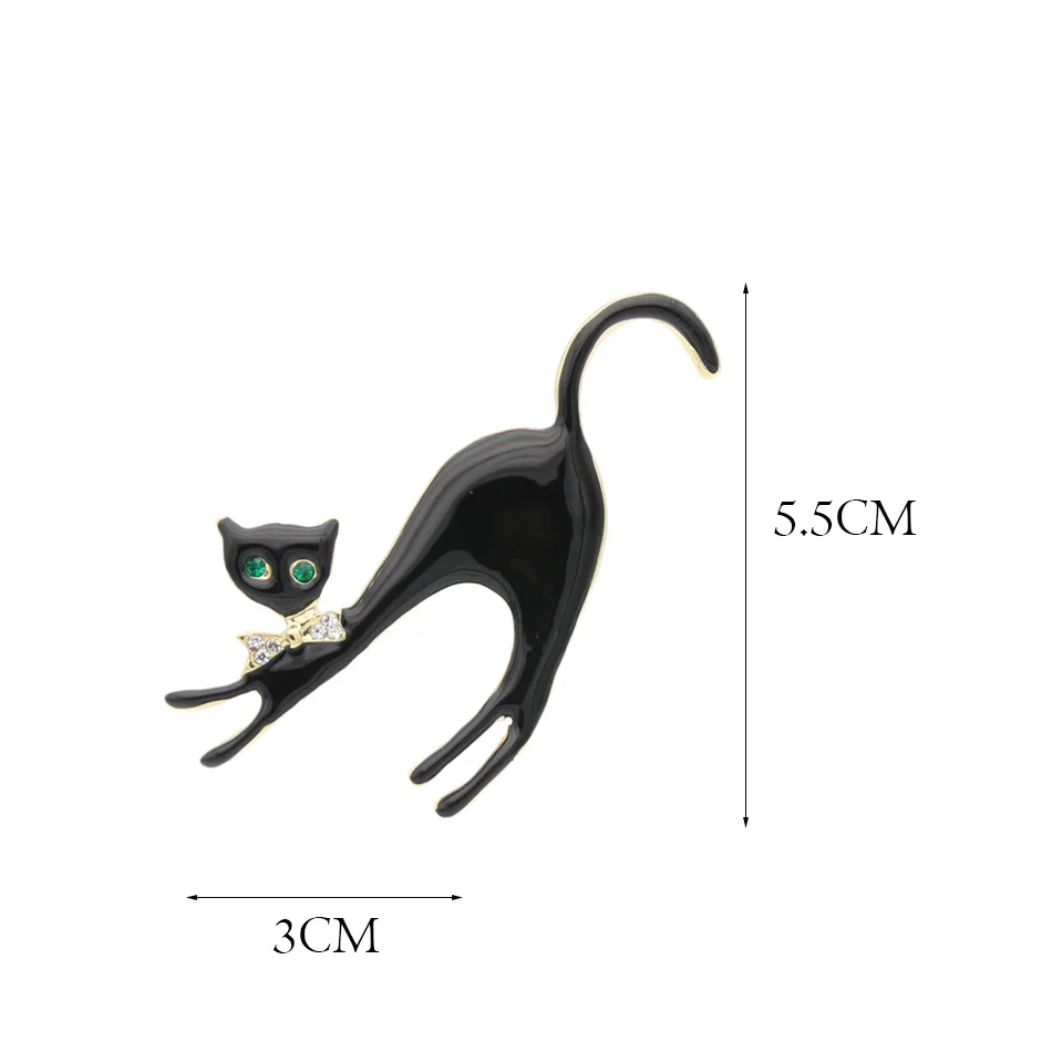 Милая эмалированная краска для женщин черная броши кошки аксессуары шляпы