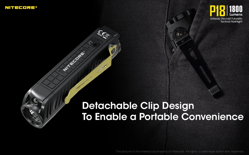 Nitecore P18 светодиодный вспышки света CREE XHP35 HD 1800 люмен светодиодный тактический фонарь с вспомогательный красный свет на 18650 Батарея