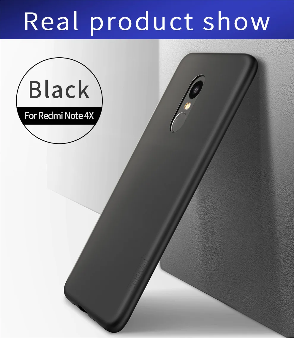 Для Redmi версия 4 Global version чехол X-Level мягкий матовый чехол из ТПУ для Xiaomi Redmi Note 4x Snapdragon 625 Силиконовая задняя крышка