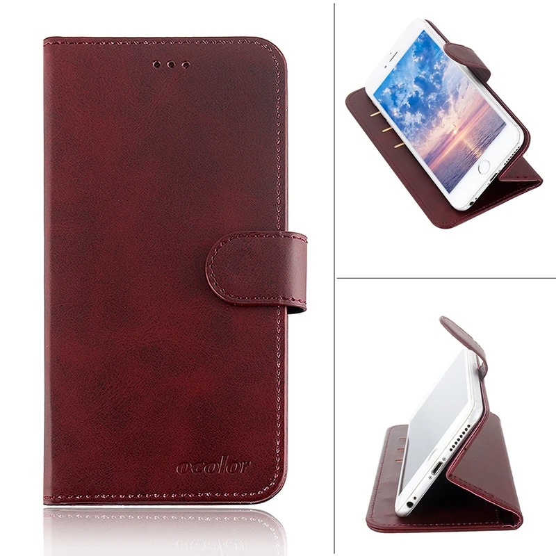 ocolor 5.7'ɿor UHANS I8 Flip UP Leather Case With Sticker phone Skin Cover Replacement 5.2'' For MX Card Pocket | Мобильные