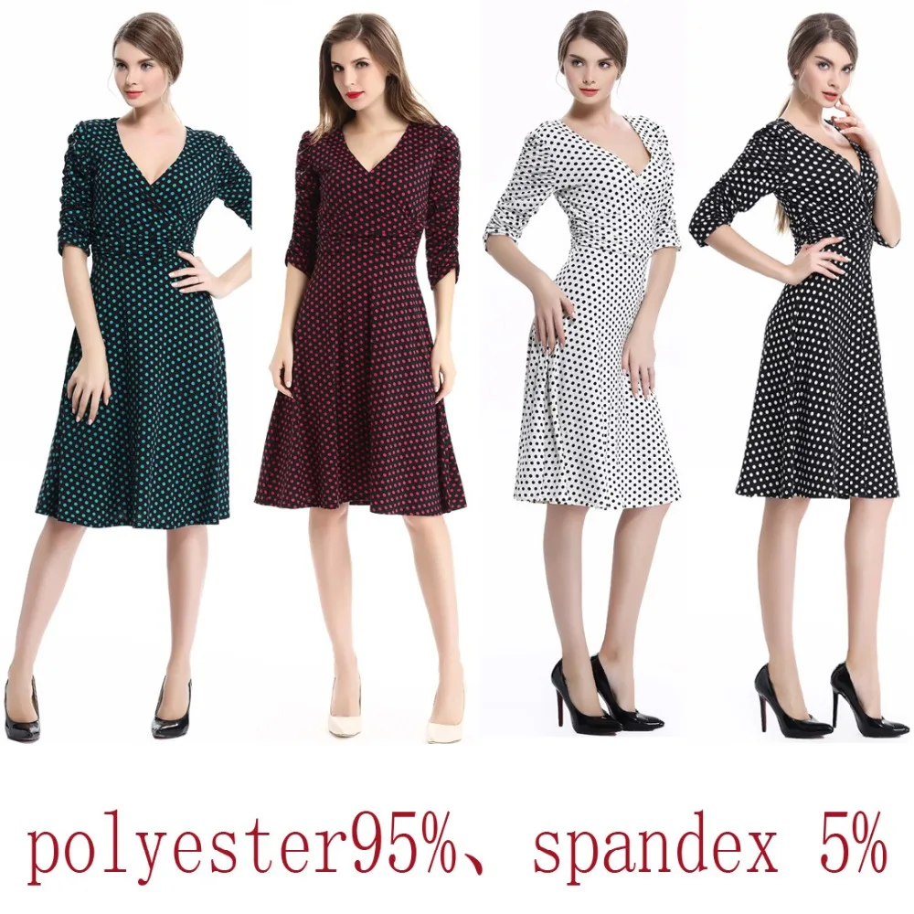 Женское платье с высокой талией осеннее длинным рукавом и глубоким треугольным