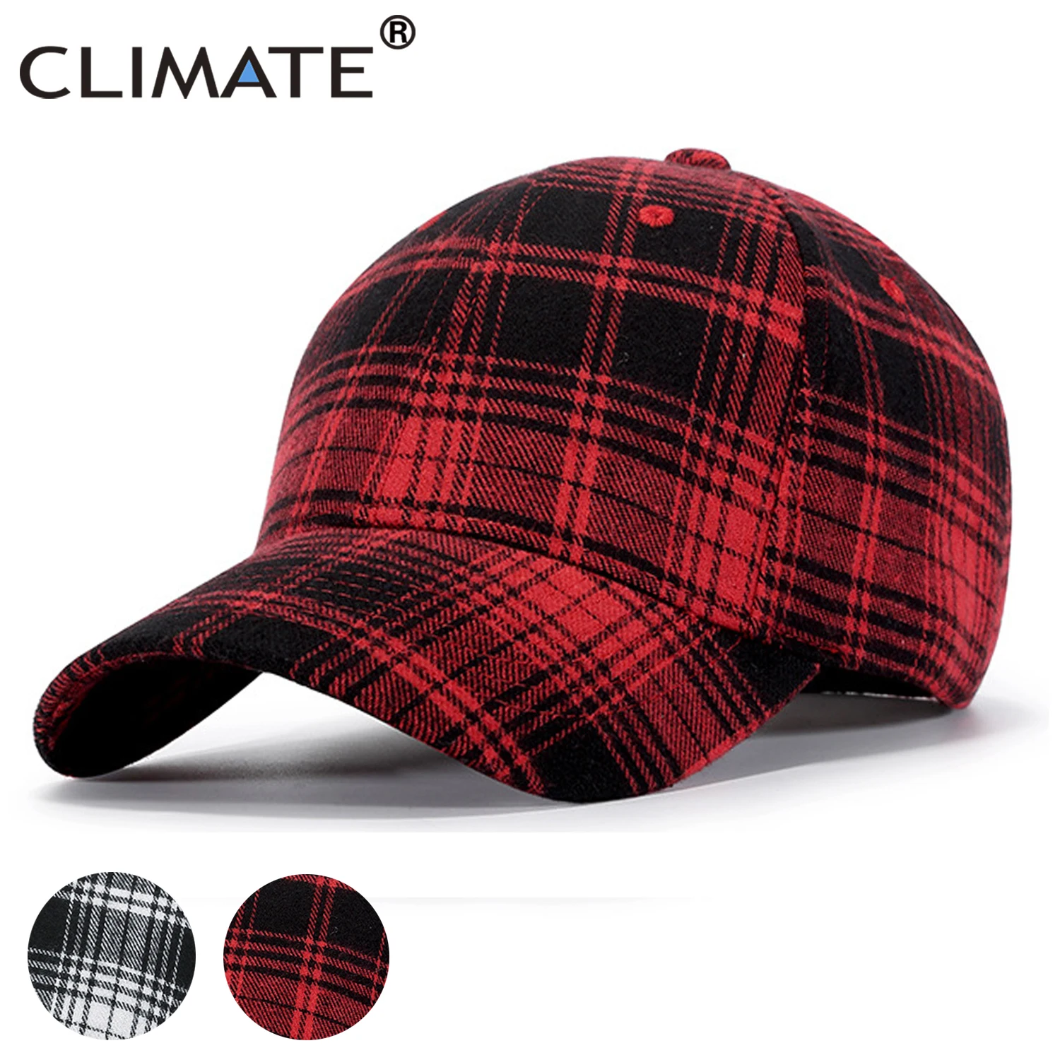 Бейсболка CLIMATE в клетку для мужчин и женщин Модная хлопковая кепка без логотипа