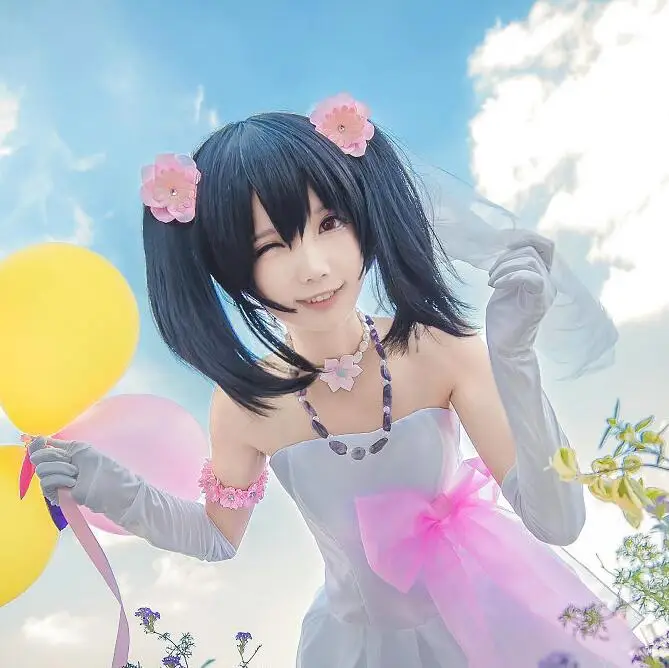 Нико язава косплей волос черный конский хвост Фея Дьявол Парик|devil|devil hairdevil cosplay |