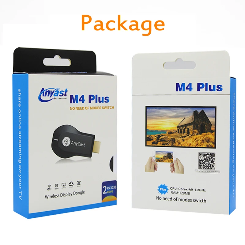 Беспроводной Wi Fi дисплей AnyCast M4 Plus 1080P приемник ключ HDMI переключатель мультимедиа