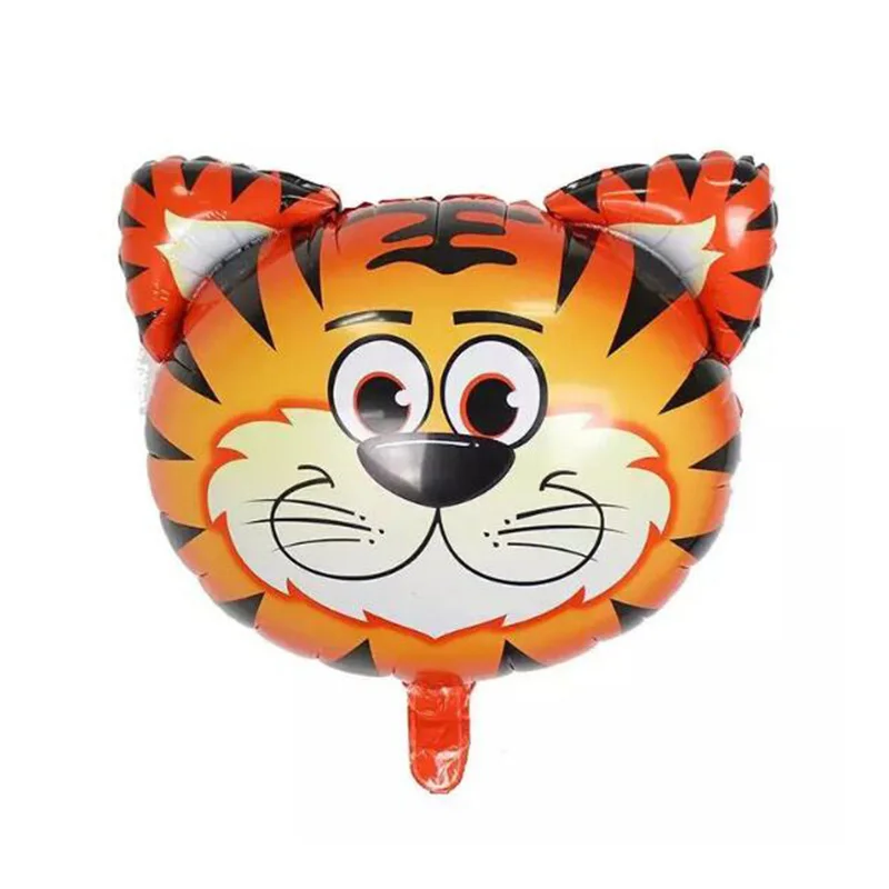 balloon 1pcs Вечерние шары из фольги льва и тигра, одноразовая бумажная посуда, салфетка для чашек, сафари, зоо, вечерние принадлежности - Цвет: balloon 1pcs