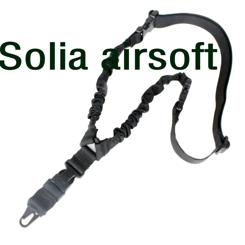 

1000D Heavy Duty Tactical One 1 Single Point Sling Adjustable Bungee Rifle Gun Sling Strap With Side-release buckle for Hunting