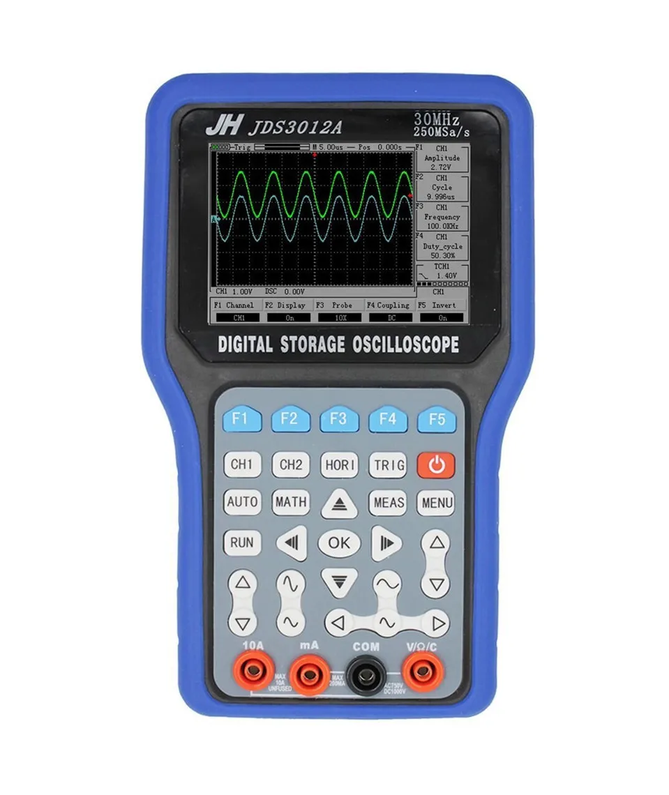 Портативный цифровой осциллограф JinHan JDS3012A 30 МГц одноканальный 250 мс/с частота