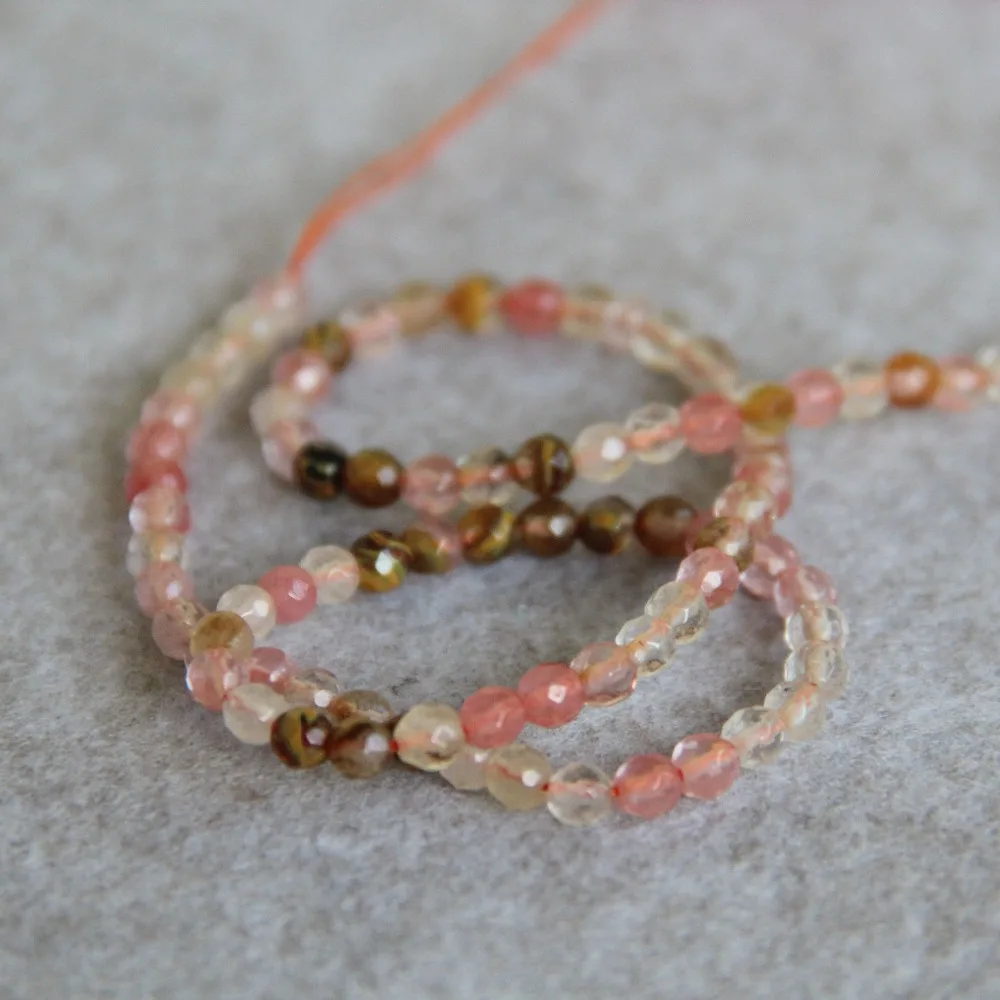 4 мм аксессуары для поделок разноцветные розовые Арбузные турмалиновые