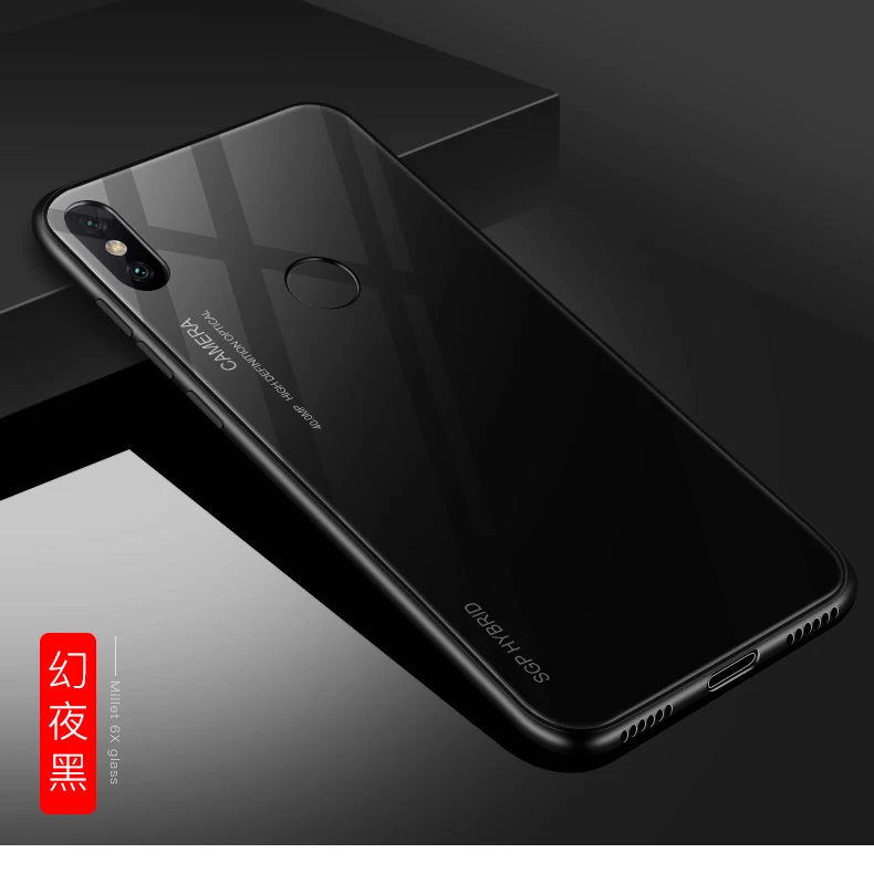 KIYLCZXYCM для Xiaomi mi 8 Дело градиент Аврора закаленное Стекло случаях Красочные