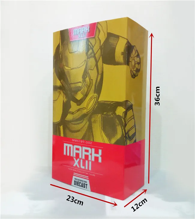 ХК горячие игрушки Мстители Железный человек Марк XLII Gloden черный вер. ПВХ Фигурки игрушки
