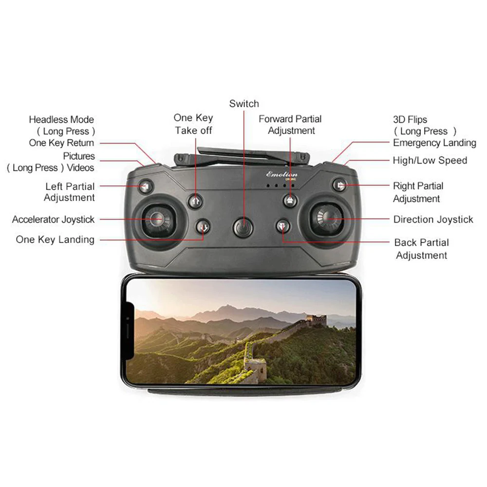 GW58 складной Дрон с камерой HD 2MP FPV Wi-Fi высота удержания антенна видео селфи RC Квадрокоптер вертолет детская игрушка VS SG106 E58