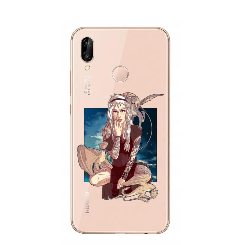 TPU Игра престолов Daenerys Dragon Jon Snow tyrion lannister мягкий чехол для huawei P20 Pro mate 20 Pro P30 Lite P20 P8 Lite P30Pro - Color: TPU