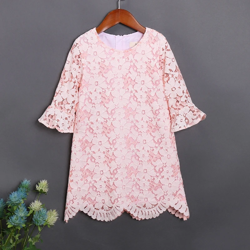 Осенняя детская одежда кружевное вечернее платье одинаковое для мамы и дочки