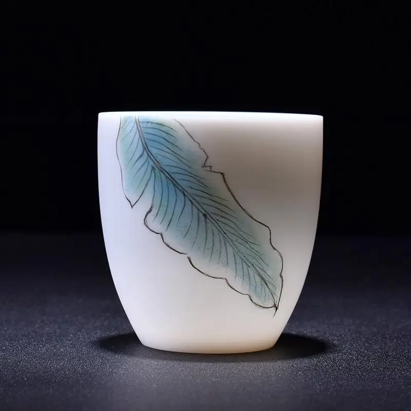 

Chinese Cultural Ceramic Craft Kungfu Tea Cup Porcelain Tea Bowl Teacup Handmade Drinkware For Wedding Traditional Luxury Gift