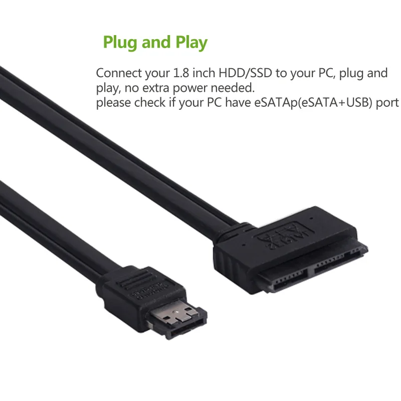 Кабель переходник для жесткого диска ult best Power Esata esтап на Micro Sata 7 + 9 16pin 1 8 &quotHDD/SSD Combo