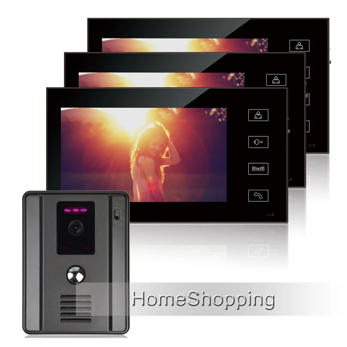Бесплатная доставка дома домофон проводной 7 &quotTFT Видеомонитор Интерком Системы