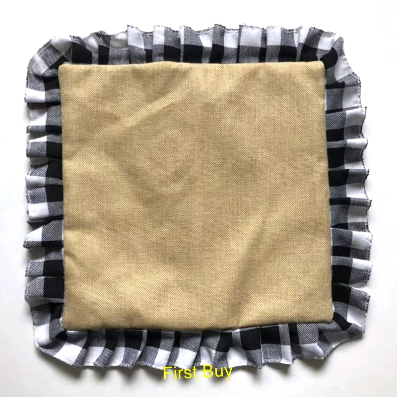 100 шт./лот индивидуальная Рождественская наволочка с монограммой льняная