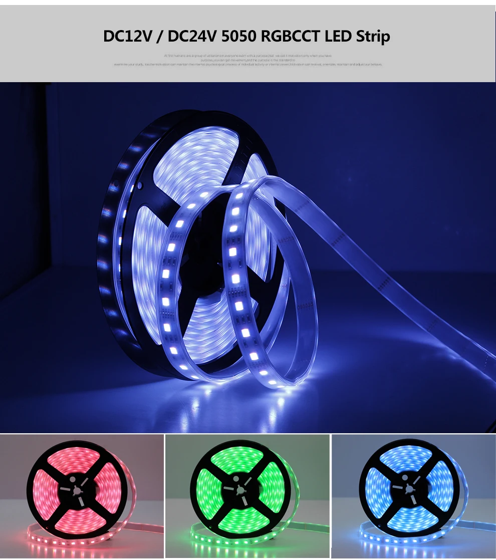 RGBCCT Светодиодная лента 5050 12 В/24 В 5 цветов в 1 чипах RGB+ WW+ CW 60 Светодиодный s/m 5 м/лот RGBW светодиодный светильник 5 м/лот