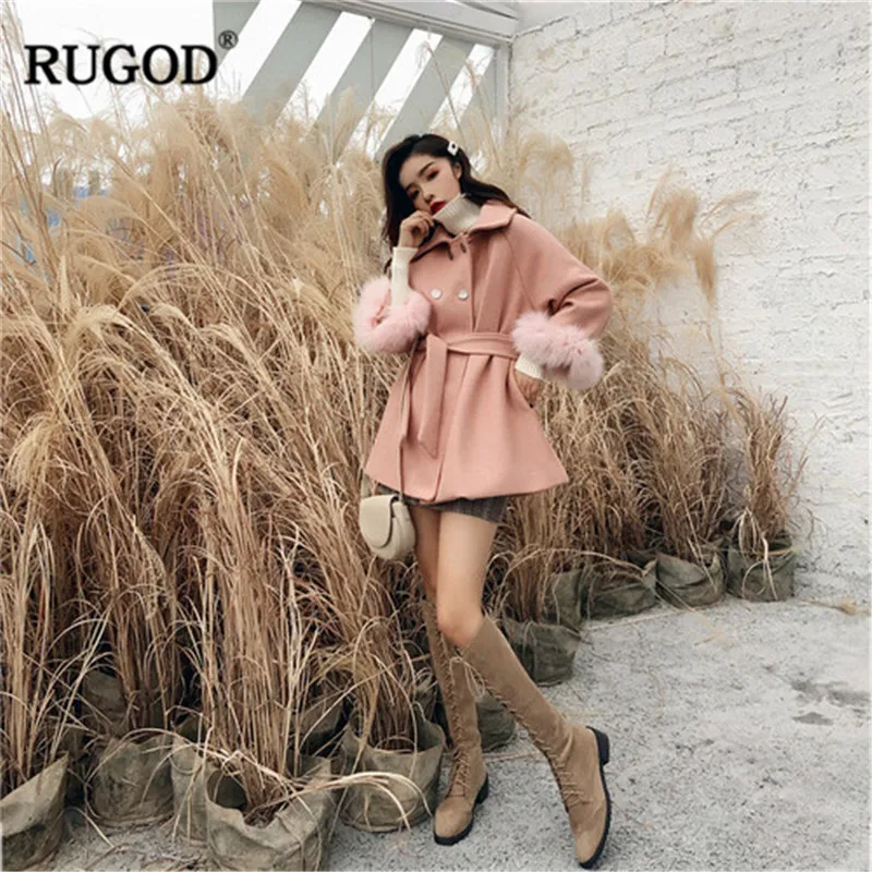 RUGOD/модные женские пальто с отложным воротником Офисная Женская одежда