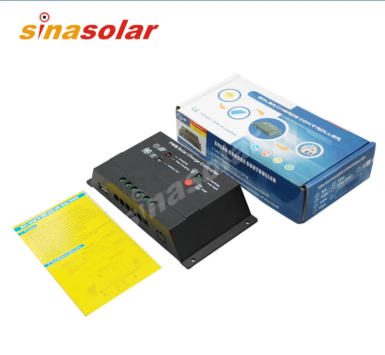 20A 12 V/24 V PWM солнечный контроллер заряда/регулятор с USB Мощность