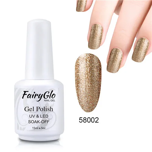 FairyGlo 15 мл Bling Platinum лак для ногтей тиснение краски Лак для ногтей Vernis a Ongle Nagellak эмаль счастливый лак Гибридный лак - Цвет: 58002