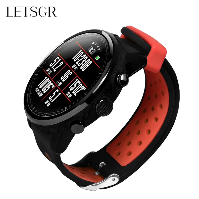 Letsgr 22 мм силиконовый запасной Аксессуар Ремешок для наручных часов Huami Amazfit Stratos
