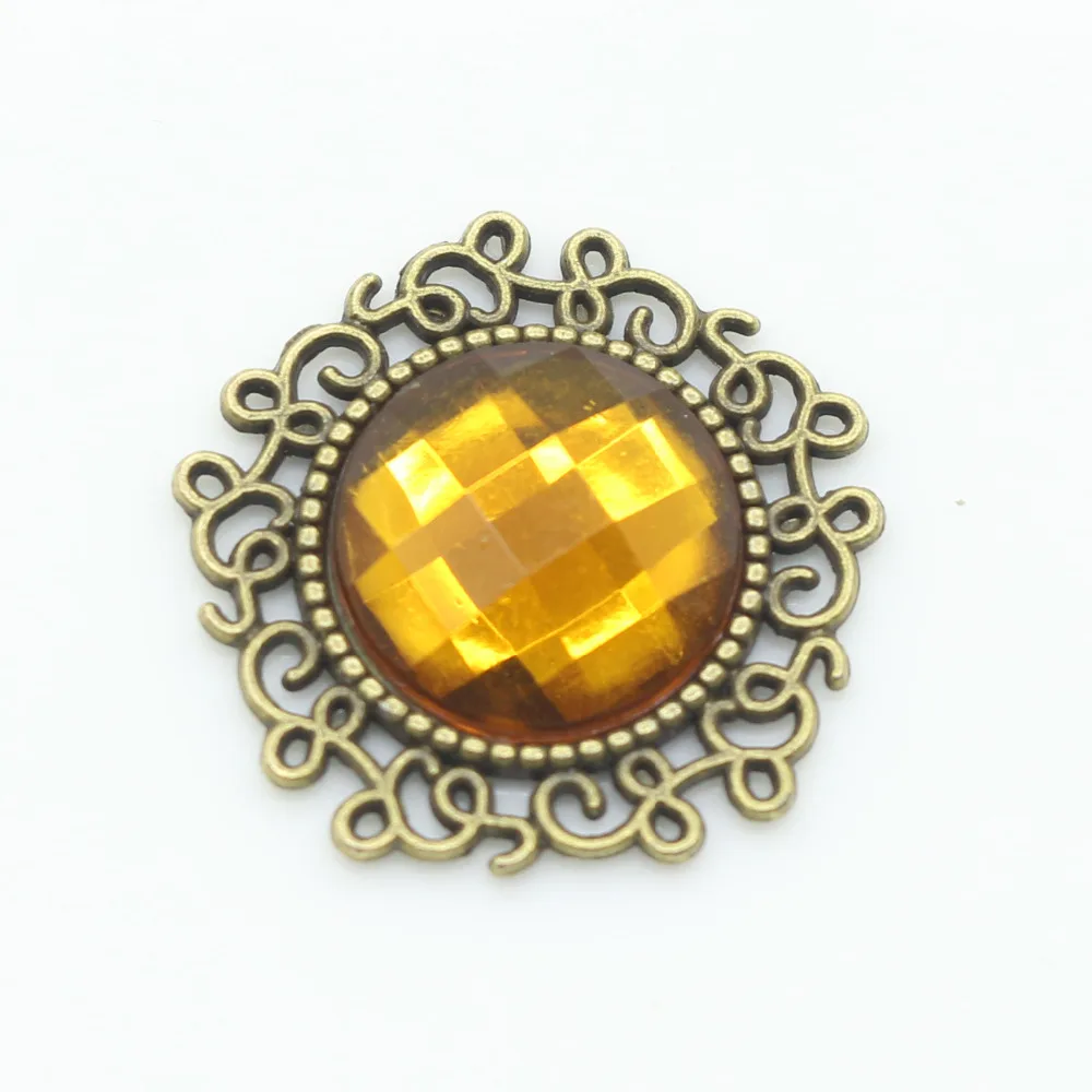 10 шт. круглые кристаллические пуговицы в стиле ретро 23 мм|crystal buttons|decorative bucklebuttons