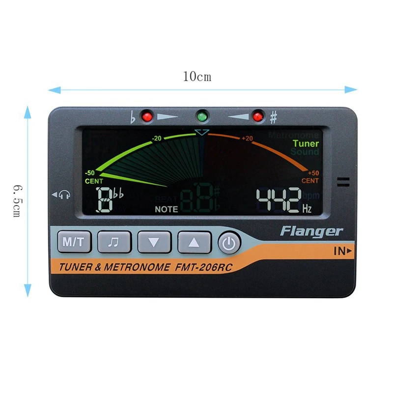 Flanger Instrument Tuner Metronome and Tone Generator 3 in 1 for All Instruments - with Guitar Bass Violin Ukulele Chr | Спорт и
