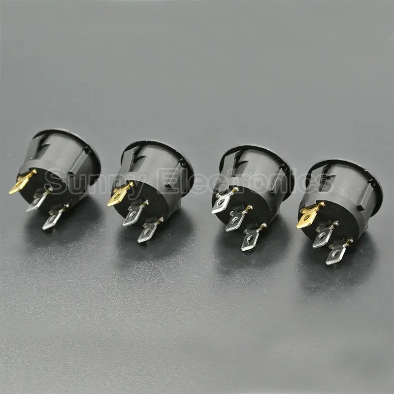 Круглый тумблер с подсветкой красный зеленый синий черный 220 В 4 шт. | Обустройство